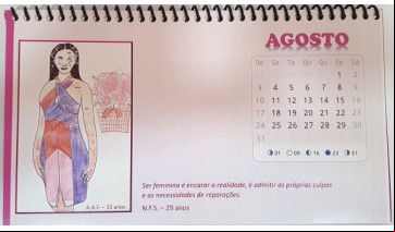 Calendario da Vida realizado com as detentas (Reproducao).
